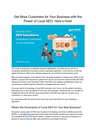 get more customers for your business with