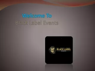 Furniture for Hire | Black Label Events