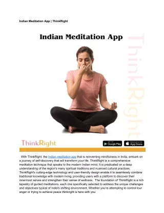 Indian Meditation App _ ThinkRight