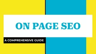 ON PAGE SEO