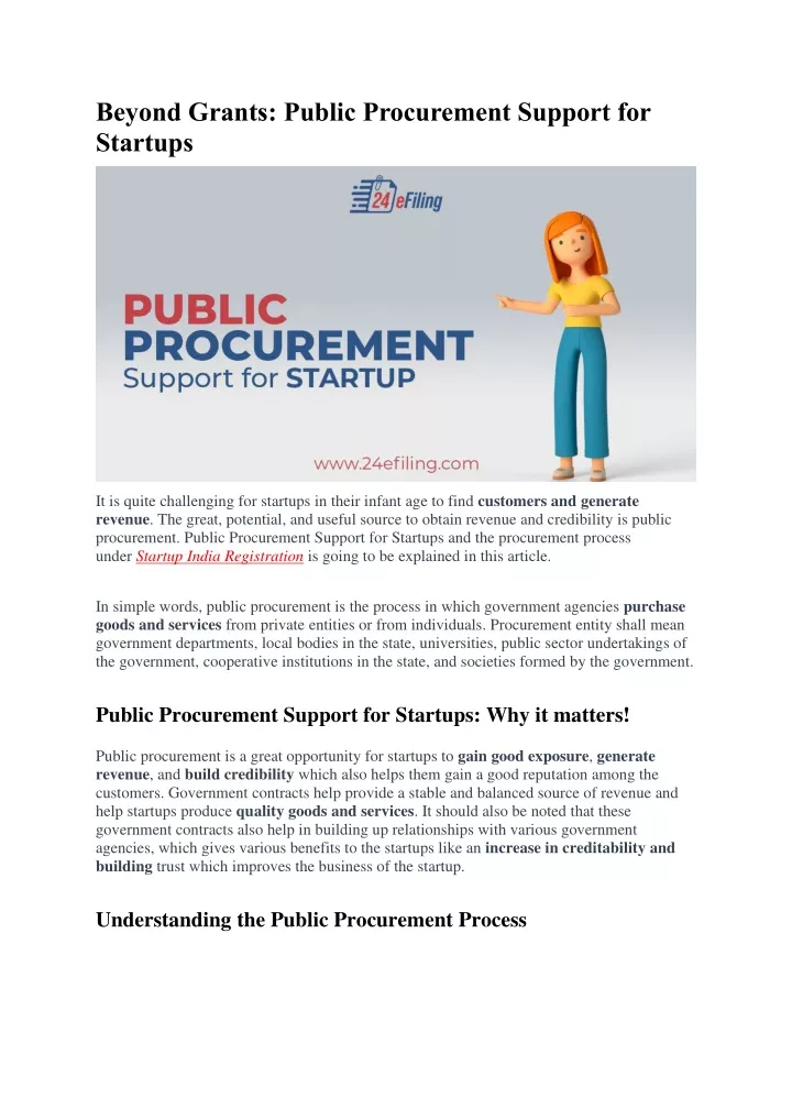 beyond grants public procurement support