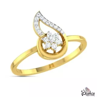 Aanisah Gold And Diamond Ring by Dishis Designer Jewellery