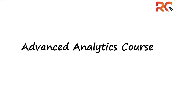 advanced analytics course