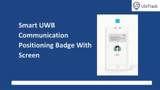 Smart UWB Communication Positioning Badge With Screen - UbiTrack