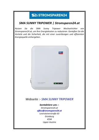 SMA SUNNY TRIPOWER  Stromsparen24.at