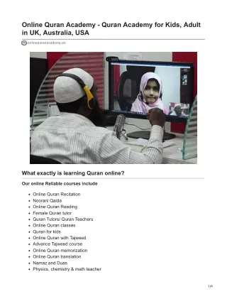 onlinequranacademy.uk-Online Quran Academy - Quran Academy for Kids Adult in UK Australia USA