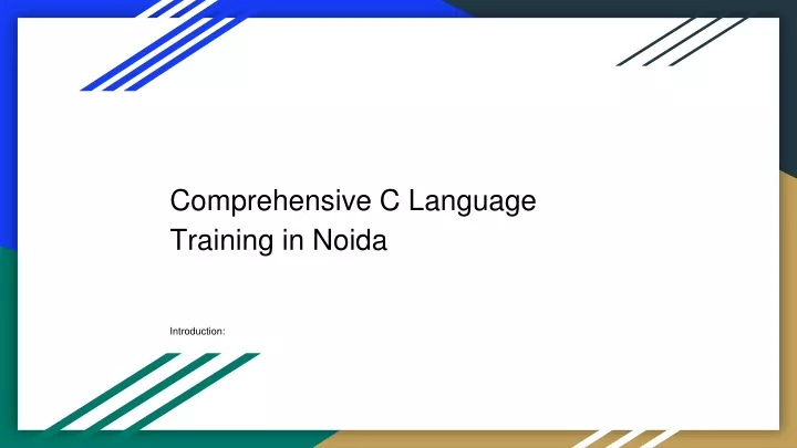 comprehensive c language training in noida