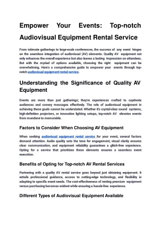 Audiovisual Equipment Rental Service (1) (1)