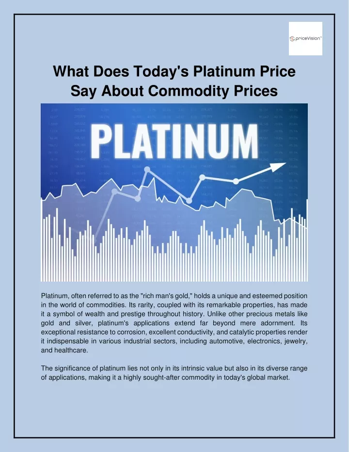 what does today s platinum price say about
