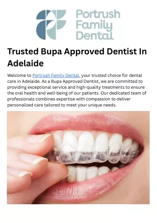Trusted Bupa Approved Dentist In Adelaide
