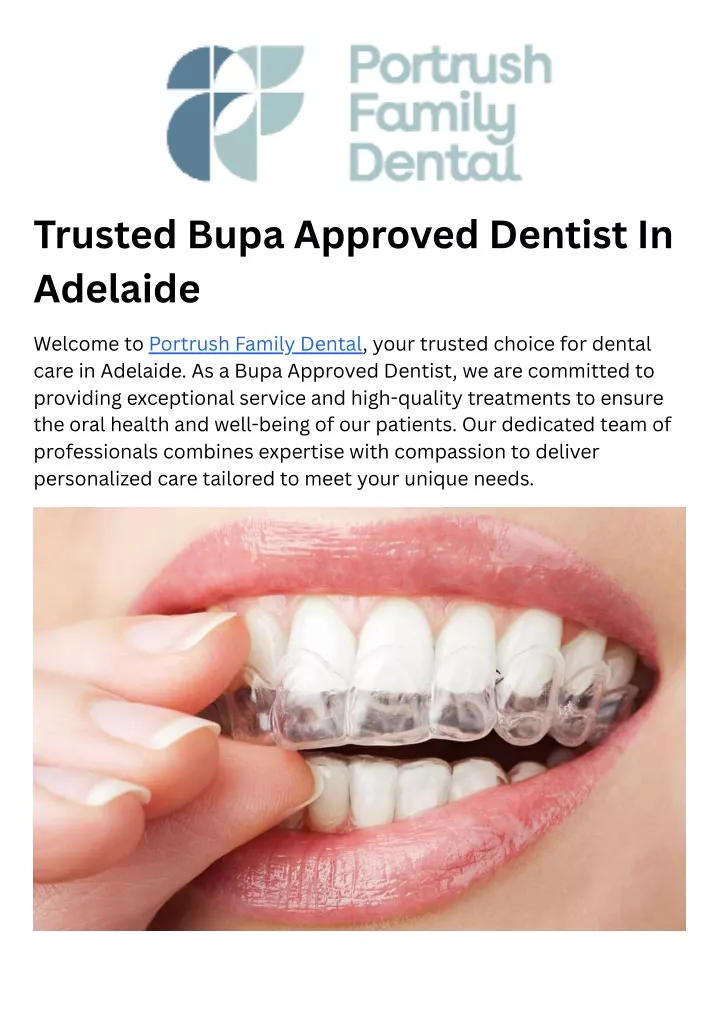 trusted bupa approved dentist in adelaide