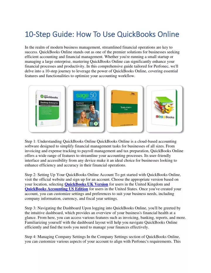 10 10 step guide how to use quickbooks online