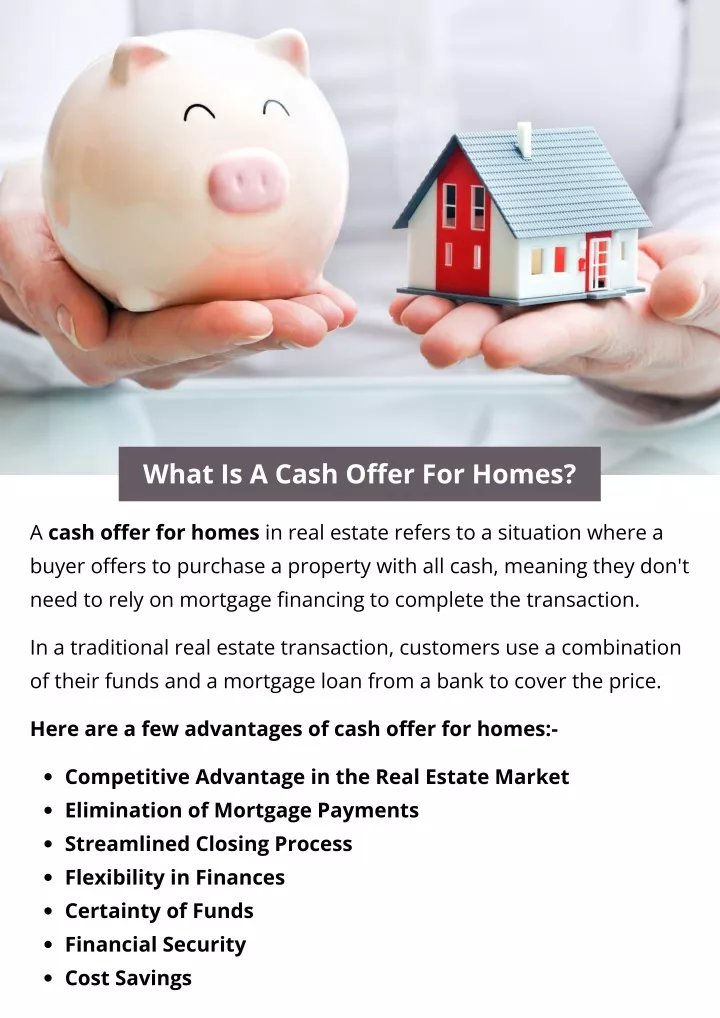 what is a cash offer for homes