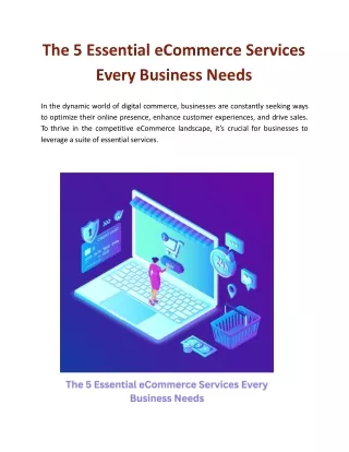 The 5 Essential eCommerce Services Every Business Needs