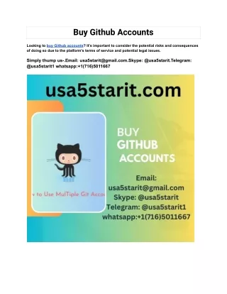 Buy Github Accounts