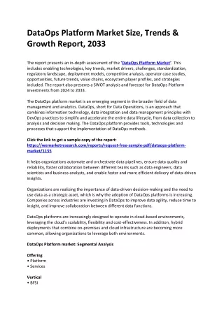 dataops platform market size trends growth report