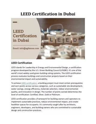 leed certification in dubai