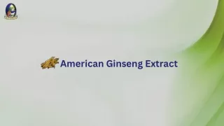 Benefits & Side Effects of American Ginseng Extract