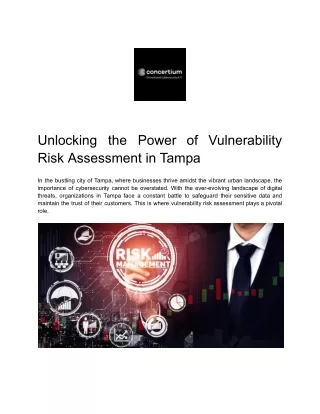 Unlocking the Power of Vulnerability Risk Assessment in Tampa