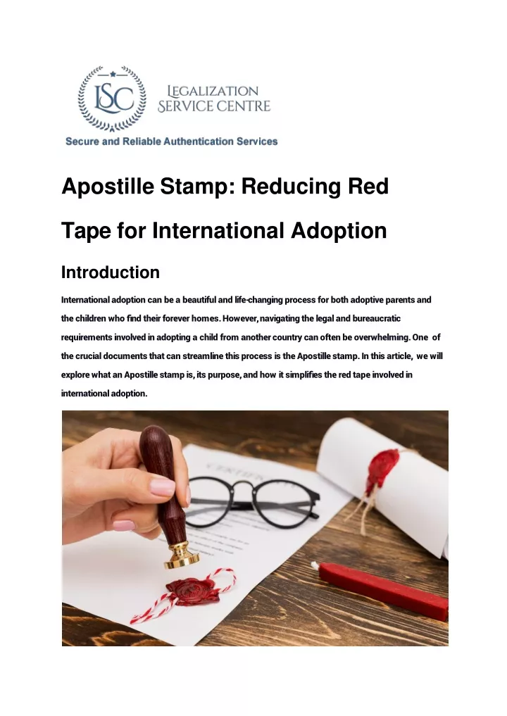 apostille stamp reducing red tape for international adoption