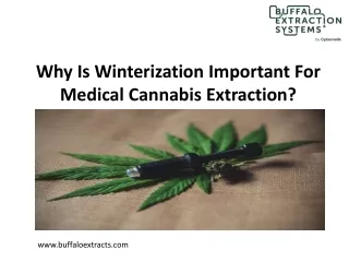 Why Is Winterization Important For Medical Cannabis Extraction?