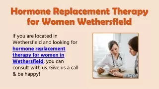 Hormone Replacement Therapy for Women Wethersfield