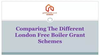 Comparing The Different London Free Boiler Grant Schemes