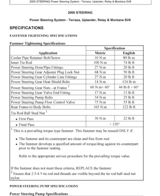 2005 Pontiac Montana SV6 Service Repair Manual