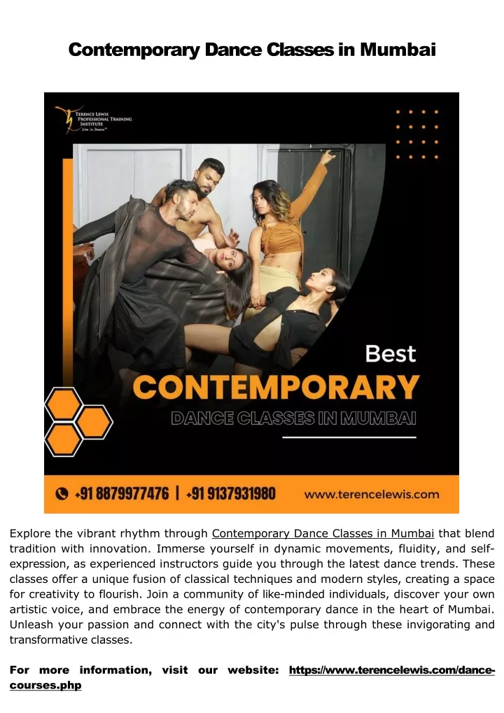 contemporary dance classes in mumbai