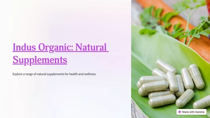 indus organic natural supplements