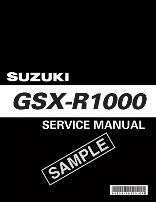 2005 Suzuki GSX-R1000 Service Repair Manual
