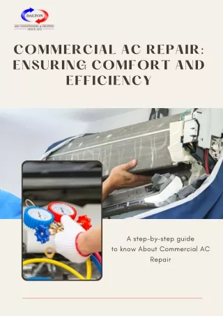 Commercial AC Repair Ensuring Comfort and Efficiency