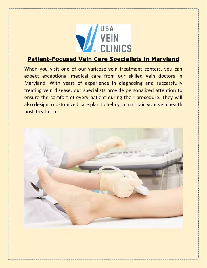 patient focused vein care specialists in maryland