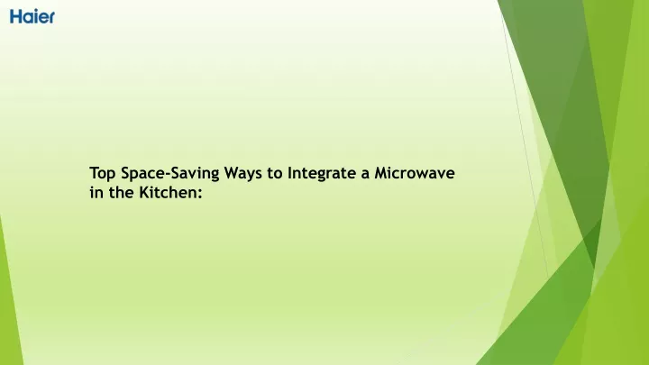 top space saving ways to integrate a microwave