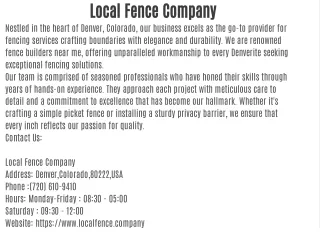 Local Fence Company