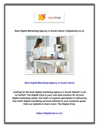 Best Digital Marketing Agency in South Island | Digitalclub.co.nz