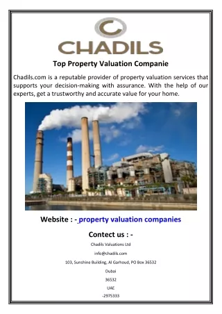 Top Property Valuation Companies