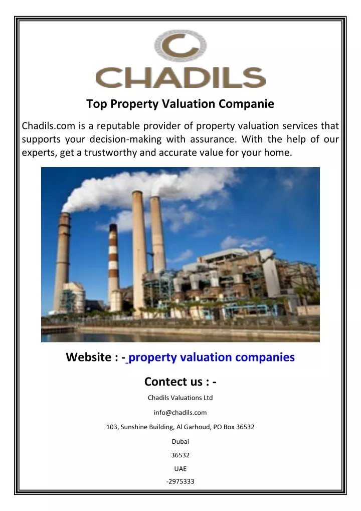 top property valuation companie