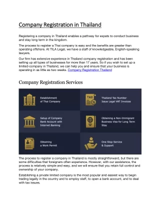 Company Registration Thailand