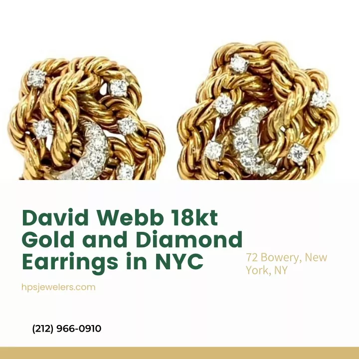 david webb 18kt gold and diamond earrings