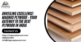 Magnus Plywood – Your Gateway to the Best Plywood in India