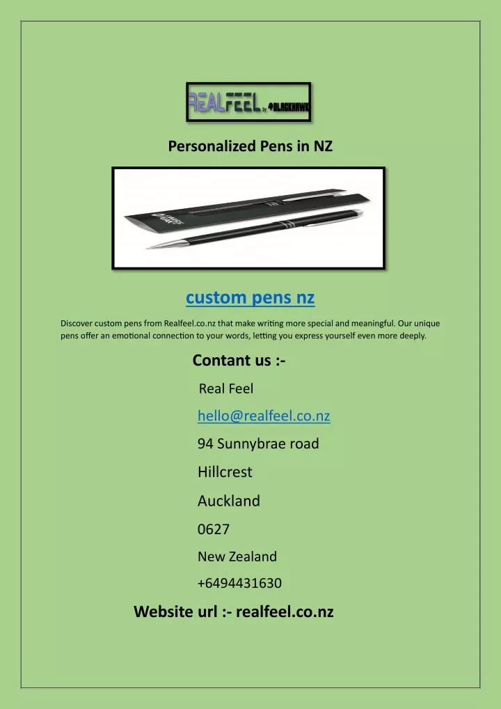 personalized pens in nz