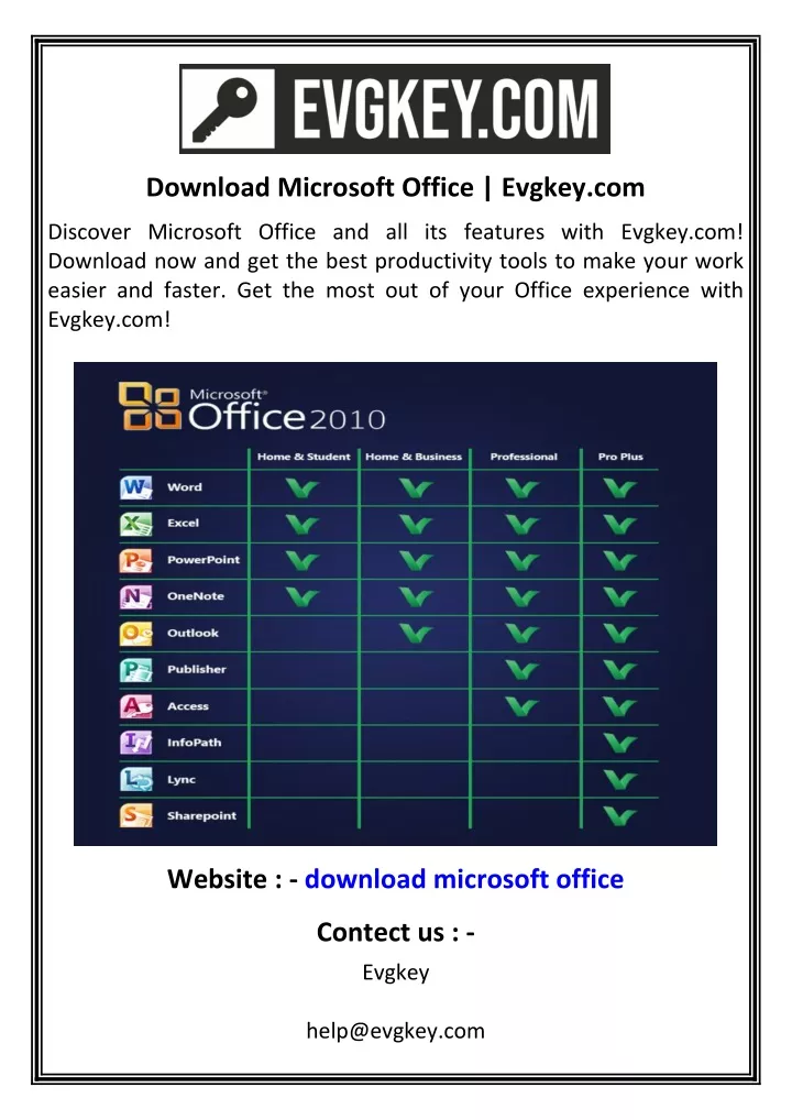 download microsoft office evgkey com