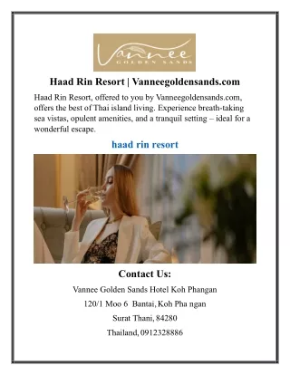 Haad Rin Resort  Vanneegoldensands