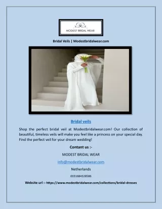 Modest Bridal Cape Ameera | Modestbridalwear.com