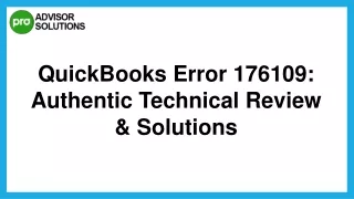 quickbooks error 176109 authentic technical