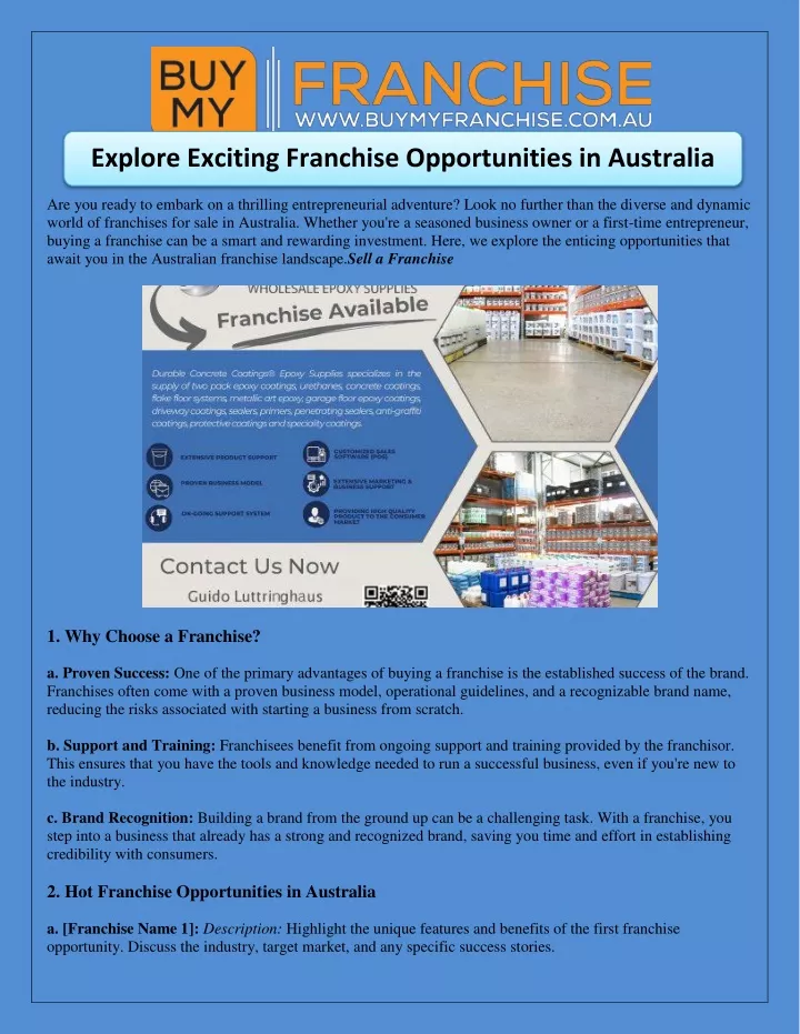 explore exciting franchise opportunities