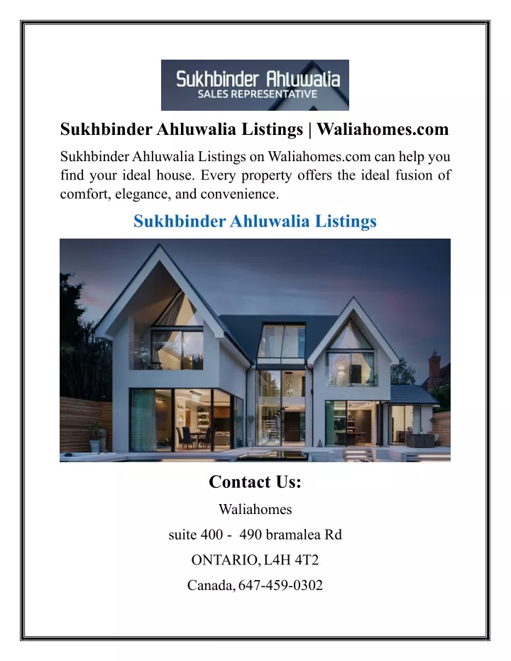 sukhbinder ahluwalia listings waliahomes com