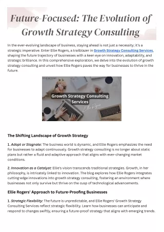 Future-Focused: The Evolution of Growth Strategy Consulting