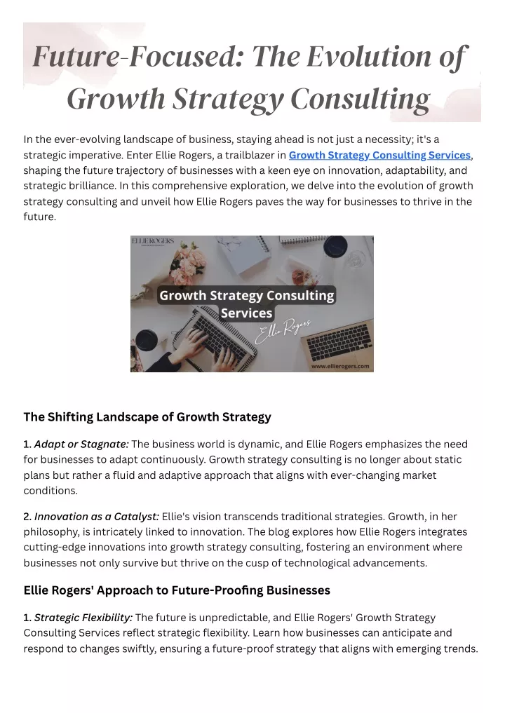 future focused the evolution of growth strategy